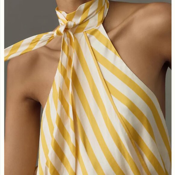 Brand New Maeve Halter Scarf Bubble-Hem Tank - Picture 4 of 8